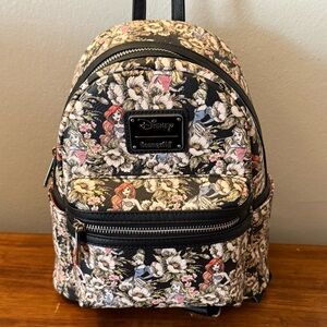 Loungefly Disney Princess Floral Black Backpack